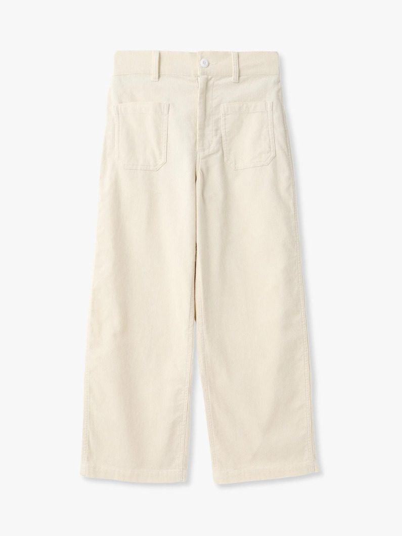 オーガニックコットン コーデュロイ パンツ 詳細画像 white 3