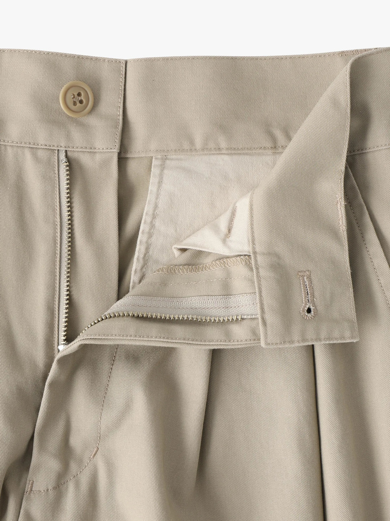 ハイウエスト タックパンツ（ホワイト/ベージュ） 詳細画像 beige 2