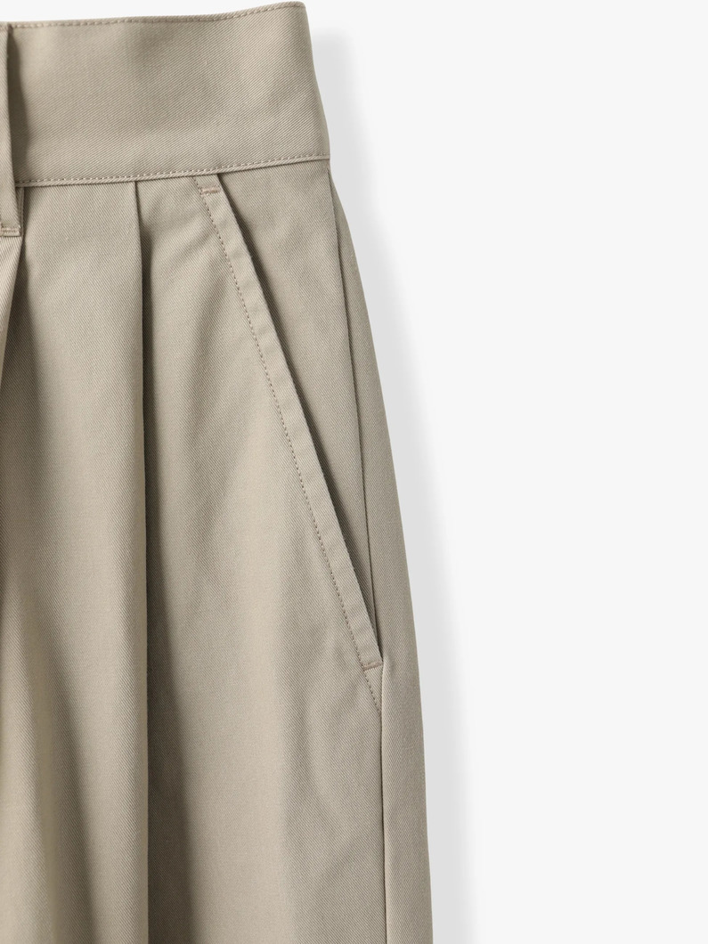 ハイウエスト タックパンツ（ホワイト/ベージュ） 詳細画像 beige 3