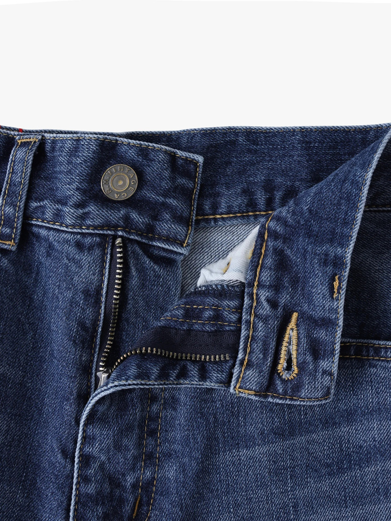 ストレート カットオフ デニムパンツ 詳細画像 blue 2