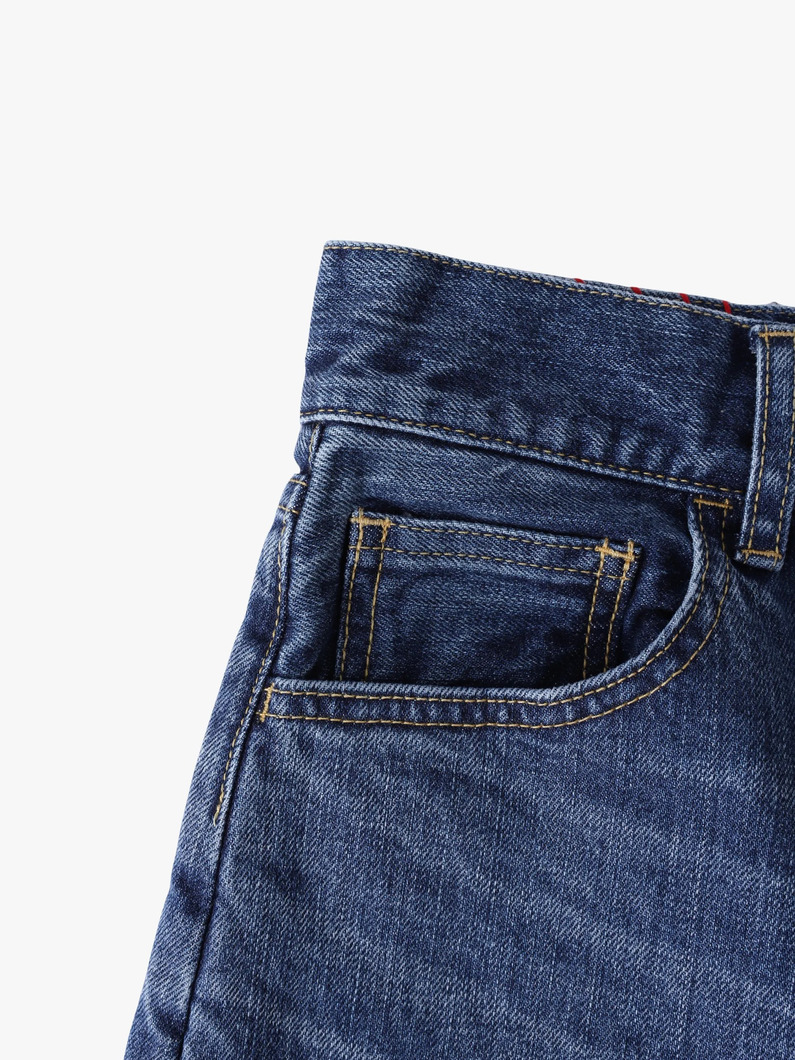 ストレート カットオフ デニムパンツ 詳細画像 blue 3