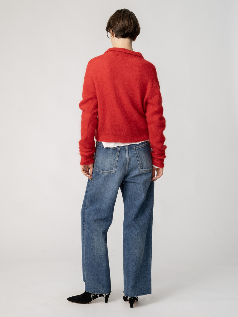 ストレート カットオフ デニムパンツ 詳細画像 blue 2