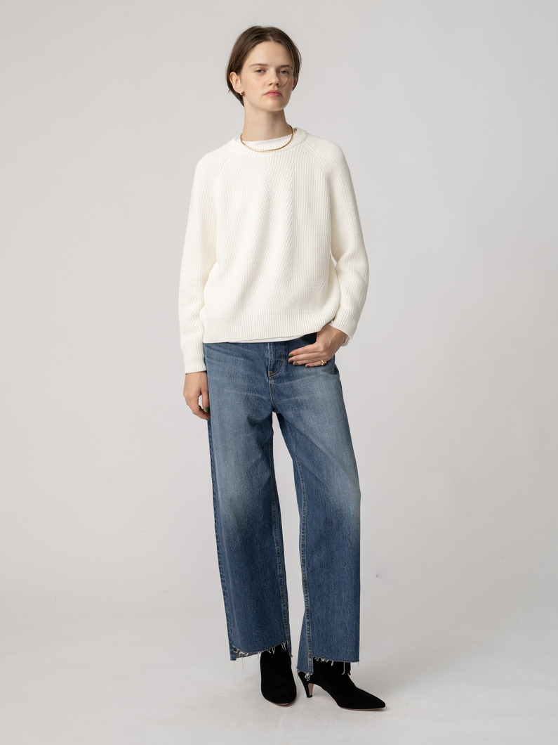 ストレート カットオフ デニムパンツ 詳細画像 blue 3