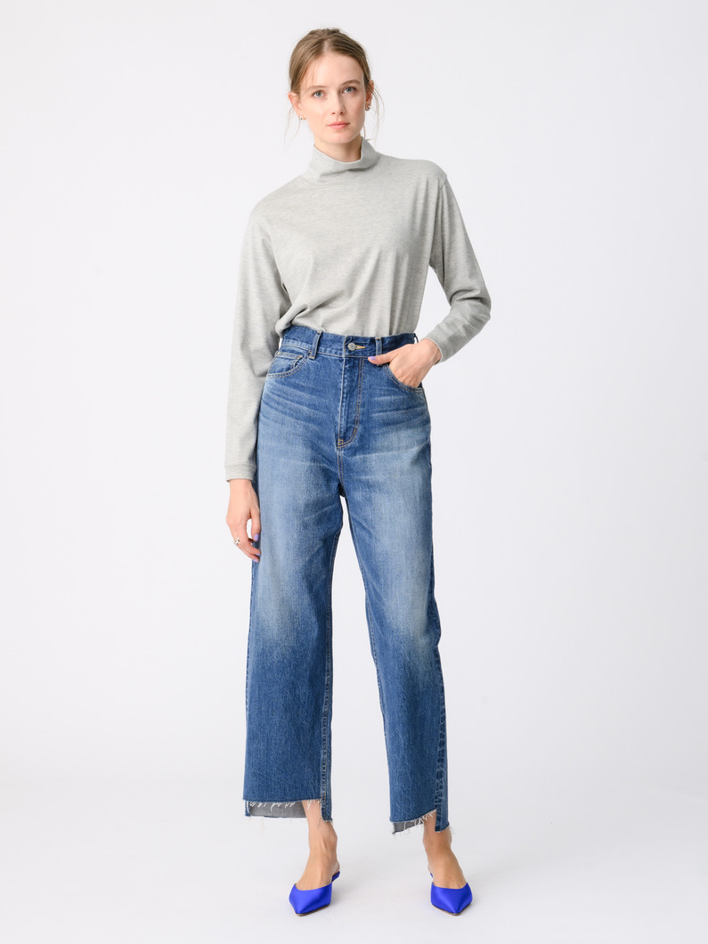 ストレート カットオフ デニムパンツ 詳細画像 blue 4