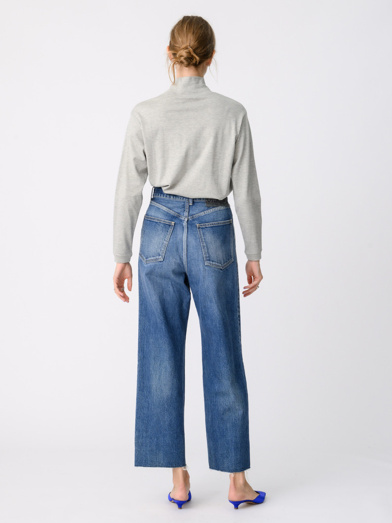 ストレート カットオフ デニムパンツ 詳細画像 blue 6