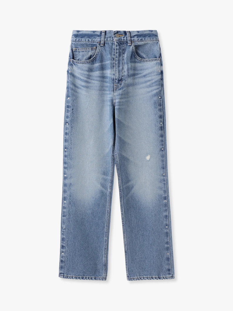 スタッズ デニムパンツ 詳細画像 blue 5