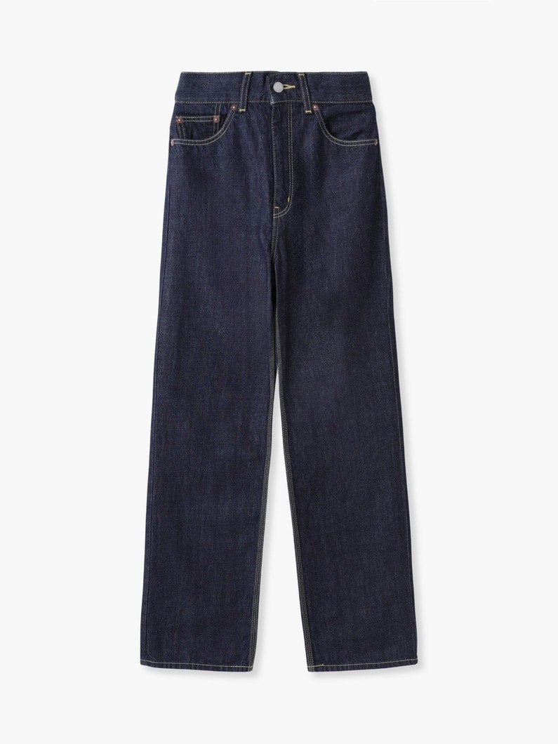 オーガニックコットン ハイウエスト デニムパンツ 詳細画像 indigo 4