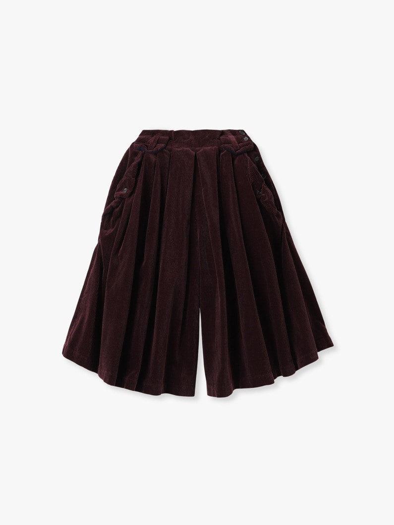 コーデュロイ ディバイディッド パンツ 詳細画像 burgundy