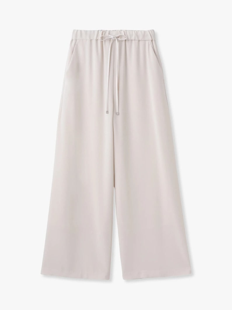 トリアセテート イージーパンツ（アイボリー/ブラック） 詳細画像 ivory 3