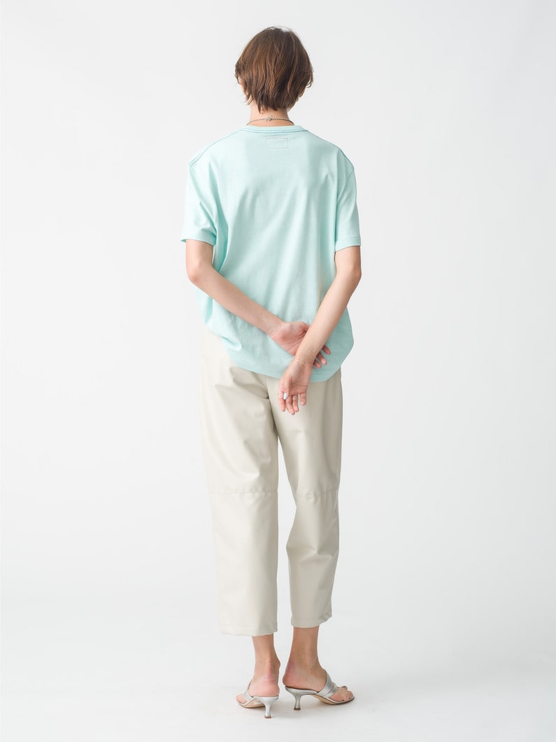 フェイクレザー アンクルパンツ（アイボリー/ブラック） 詳細画像 ivory 4