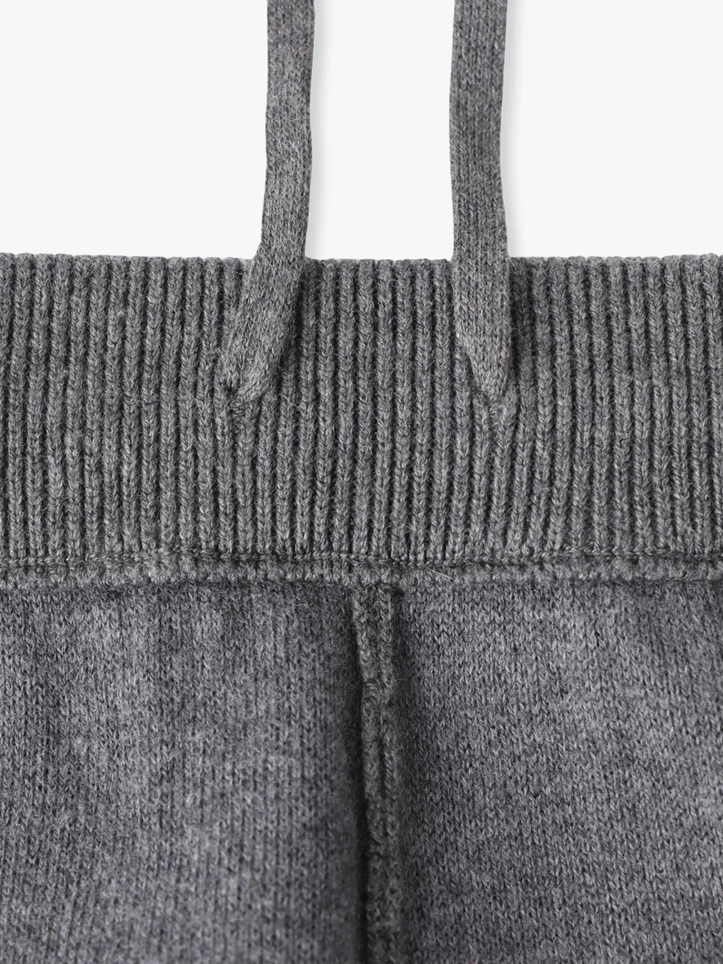 コットン カシミア ニットパンツ（チャコールグレー/ネイビー） 詳細画像 navy 2