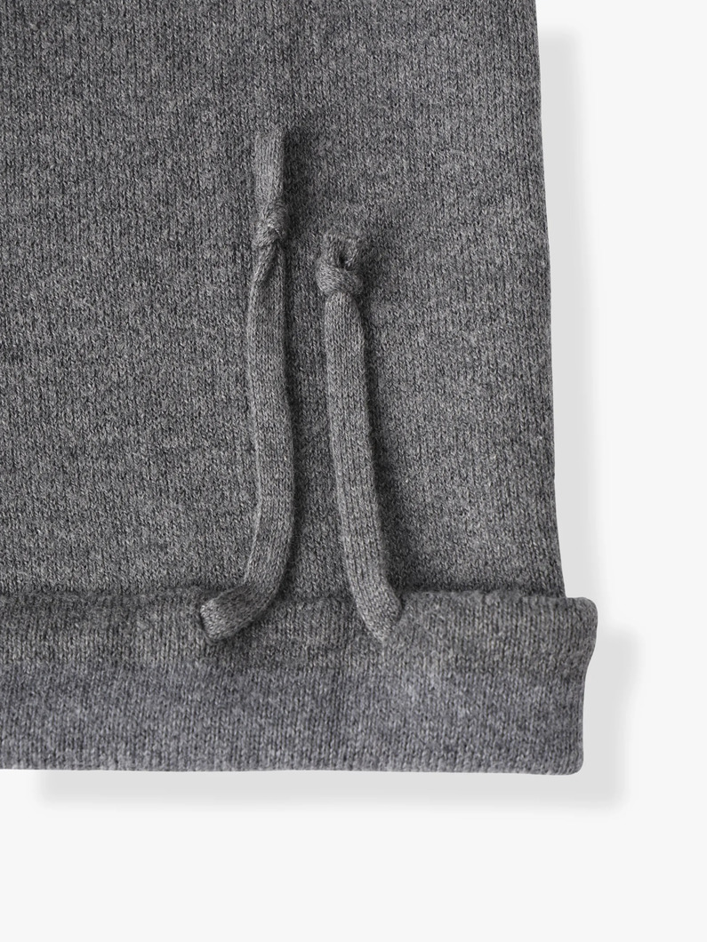 コットン カシミア ニットパンツ（チャコールグレー/ネイビー） 詳細画像 navy 3