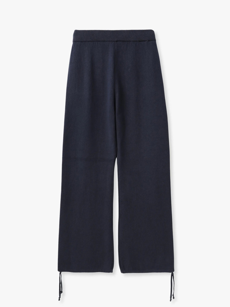 コットン カシミア ニットパンツ（チャコールグレー/ネイビー） 詳細画像 navy 3