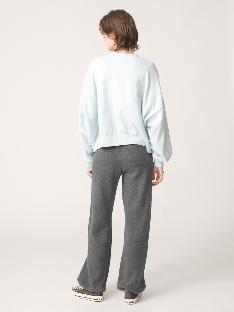 コットン カシミア ニットパンツ（チャコールグレー/ネイビー） 詳細画像 charcoal gray 2