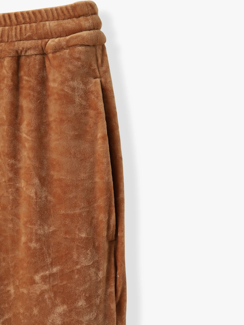 ベロア イージーパンツ（ブラウン/ライトグリーン） 詳細画像 brown 3