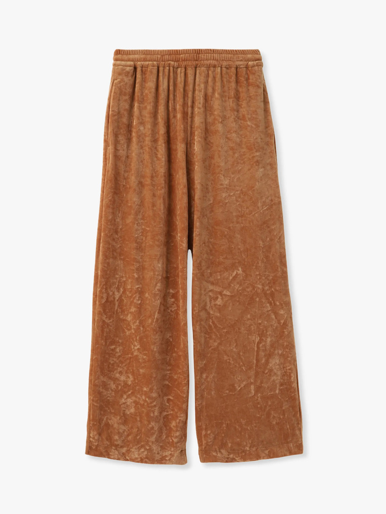 ベロア イージーパンツ（ブラウン/ライトグリーン） 詳細画像 brown 3