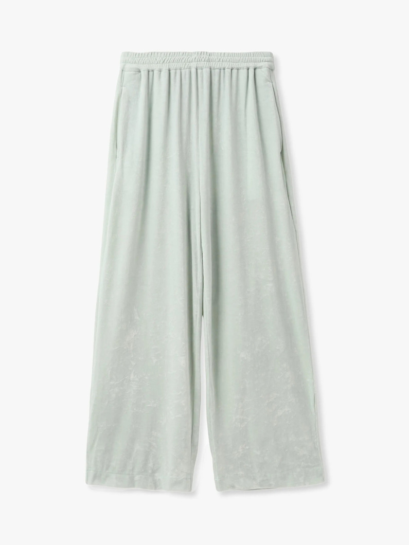 ベロア イージーパンツ（ブラウン/ライトグリーン） 詳細画像 light green 2