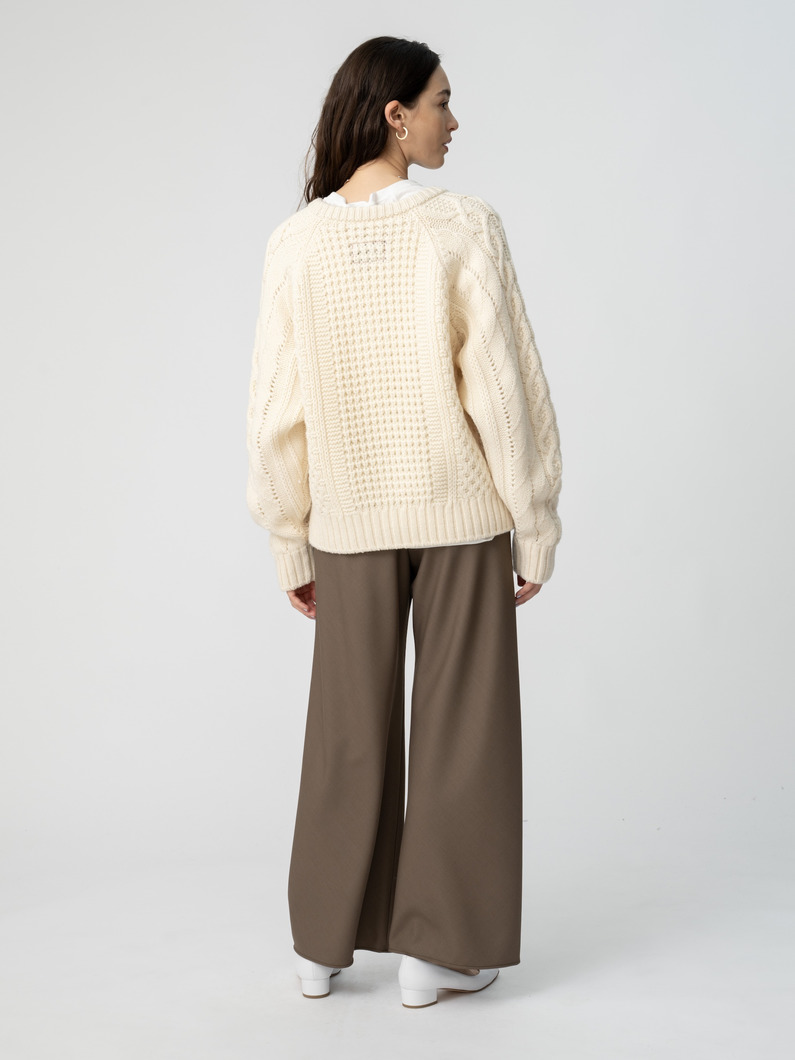 ウールミックス カルゼ パンツ 詳細画像 brown 2