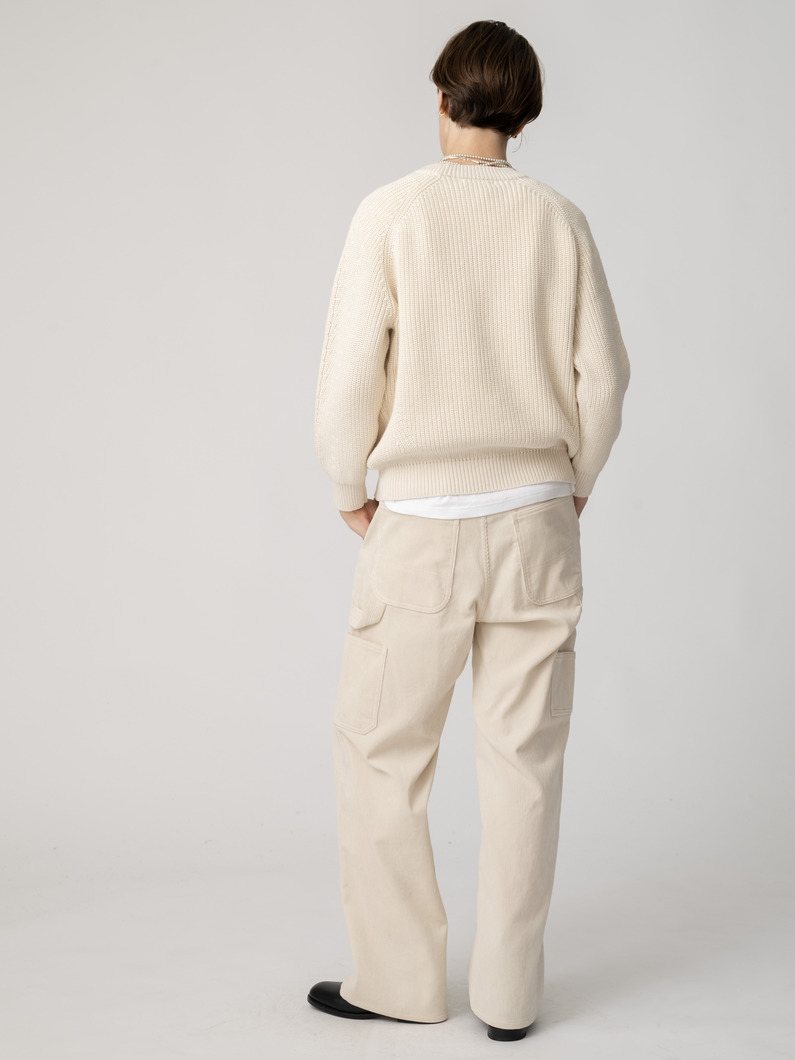 コーデュロイ ワーク パンツ（アイボリー/ピンク） 詳細画像 ivory 2