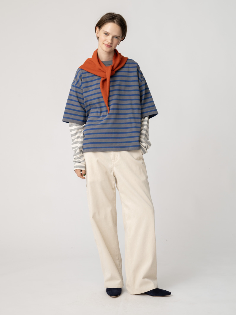 コーデュロイ ワーク パンツ（アイボリー/ピンク） 詳細画像 ivory 4