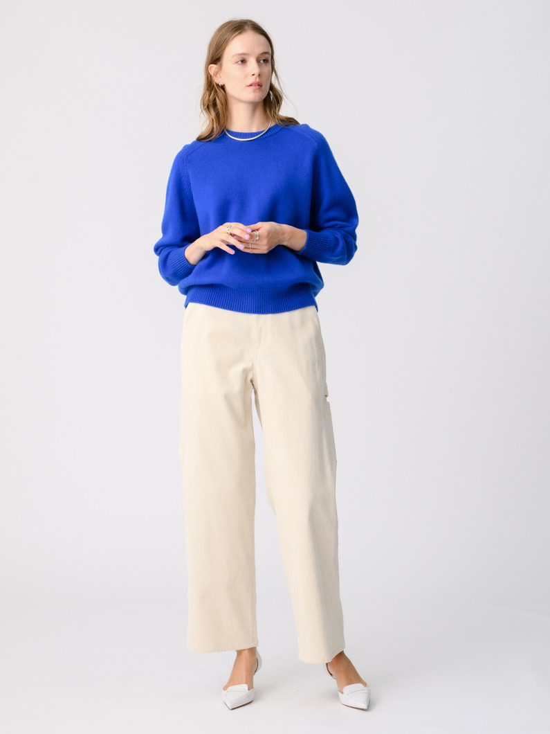 コーデュロイ ワーク パンツ（アイボリー/ピンク） 詳細画像 ivory 5