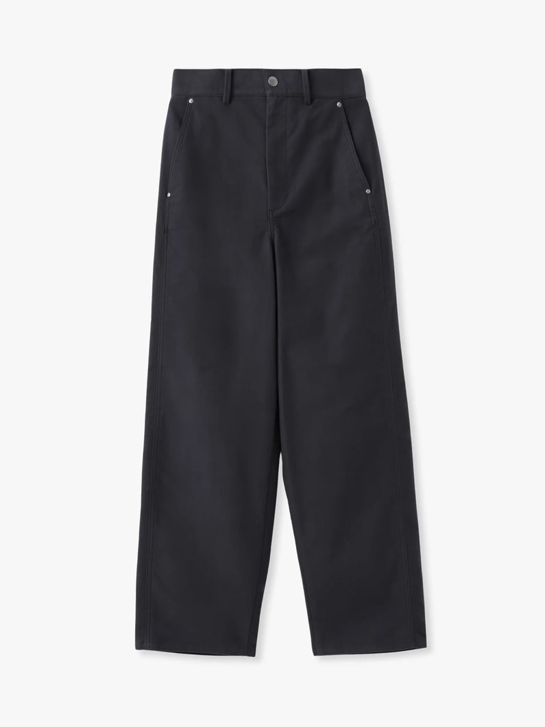 オーガニックコットン スウェードライク テーパードパンツ 詳細画像 charcoal gray 3