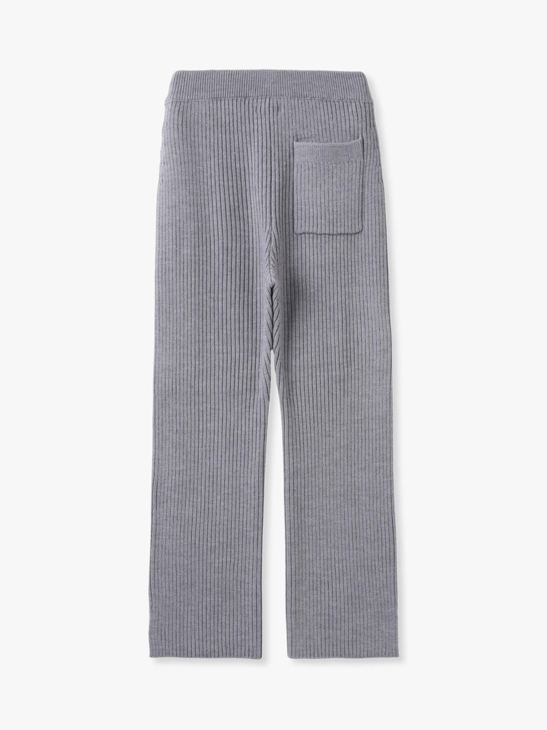 リブニット パンツ（アイボリー/グレー） 詳細画像 ivory 1