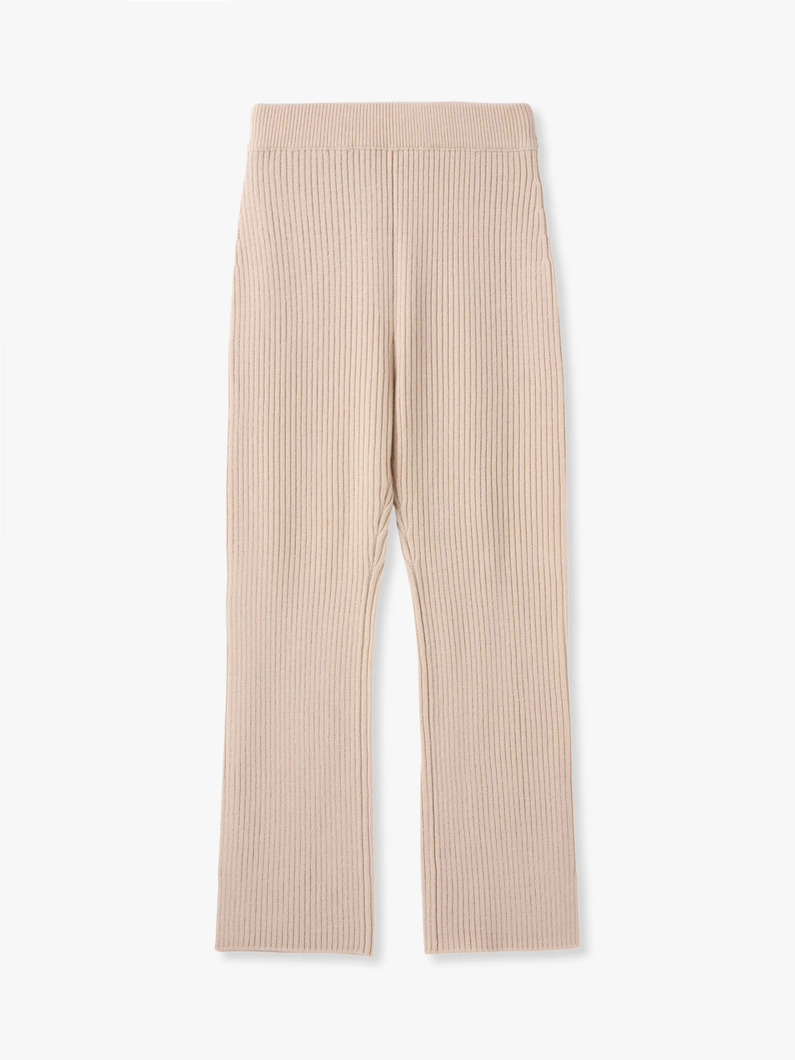 リブニット パンツ（アイボリー/グレー） 詳細画像 ivory 2