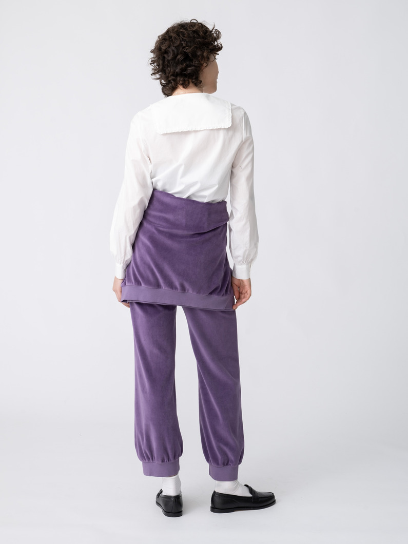 トスク ハイウエスト ハーレムパンツ（バーガンディ/グレー/ブラック/パープル） 詳細画像 purple 2