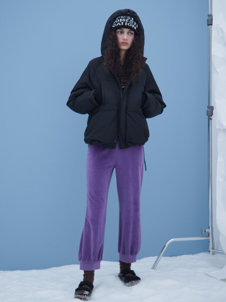 トスク ハイウエスト ハーレムパンツ（バーガンディ/グレー/ブラック/パープル） 詳細画像 purple 3