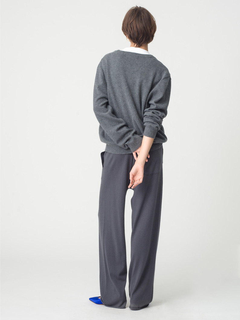 リラックス コットンカシミア パンツ（オフホワイト/ダーク