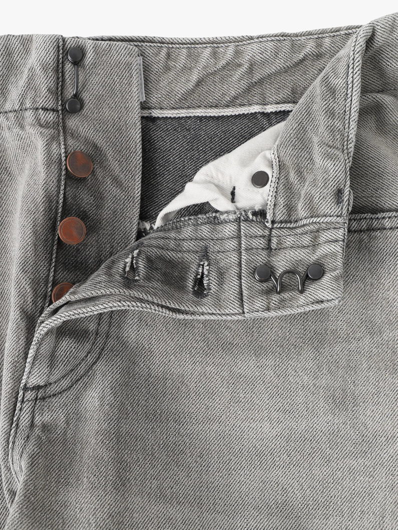 ストレートジーン クラッシュデニムパンツ（グレー） 詳細画像 gray 2