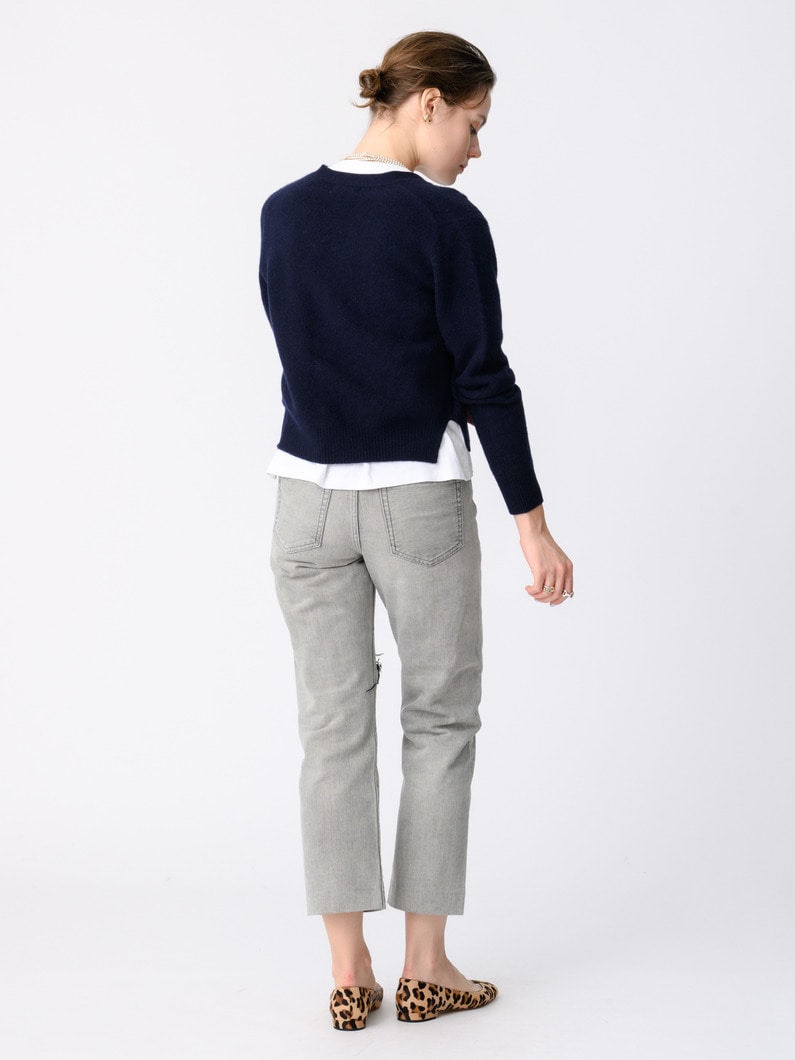 ストレートジーン クラッシュデニムパンツ（グレー） 詳細画像 gray 2