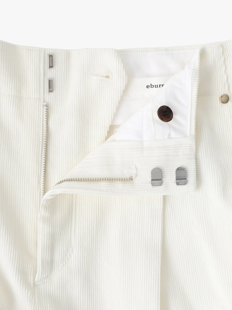オーガニックコーデュロイ ワイドパンツ 詳細画像 white 2