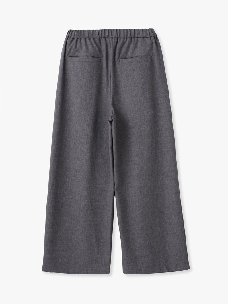 ウール ワイド フレアパンツ（ブルー/グレー） 詳細画像 gray 1