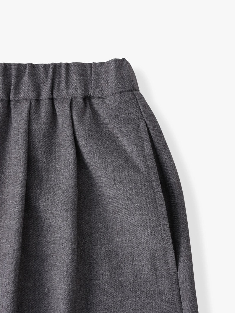 ウール ワイド フレアパンツ（ブルー/グレー） 詳細画像 gray 3