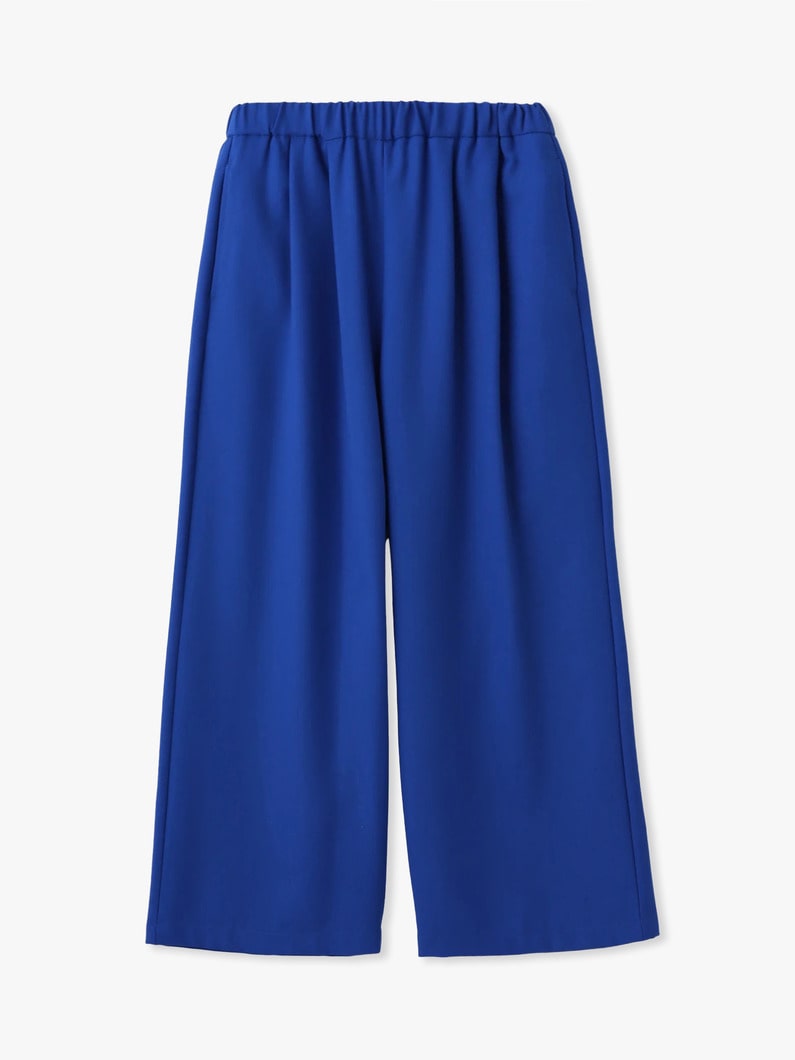 ウール ワイド フレアパンツ（ブルー/グレー） 詳細画像 blue 2