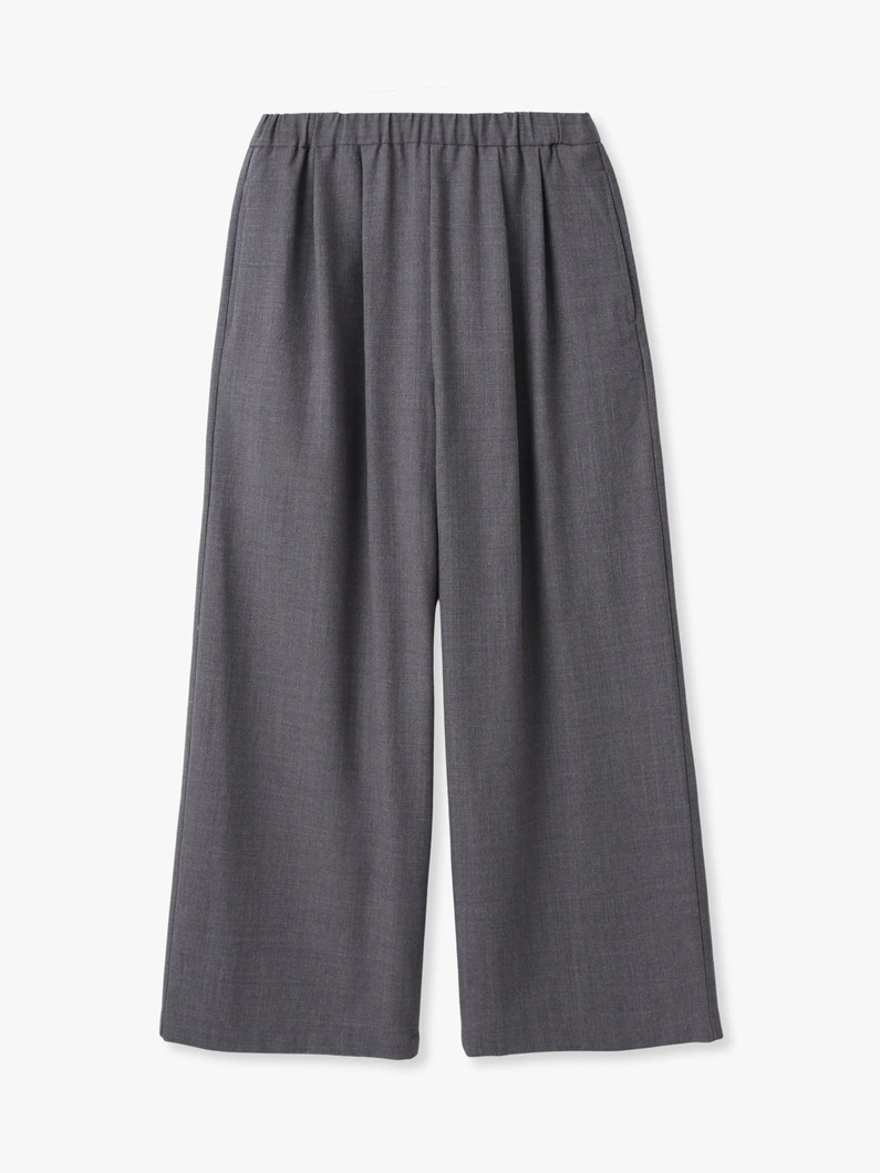 ウール ワイド フレアパンツ（ブルー/グレー） 詳細画像 gray 4