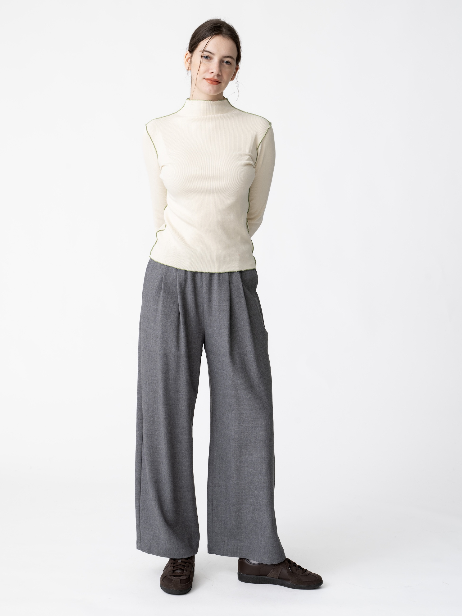 美品　Ron Herman ワイドミニタリーパンツ　RHC ワイド ミリタリー パンツ（ブラック/ホワイト）｜RHC(アール