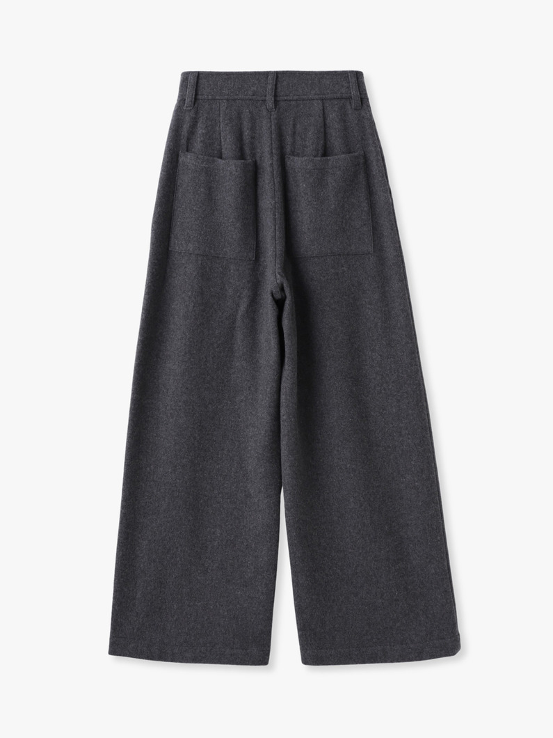 ウール ワイドパンツ（グレー/ベージュ） 詳細画像 beige 1