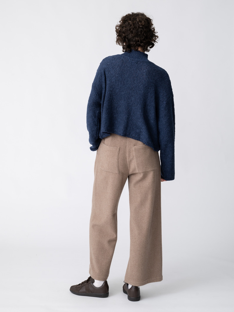 ウール ワイドパンツ（グレー/ベージュ） 詳細画像 beige 2