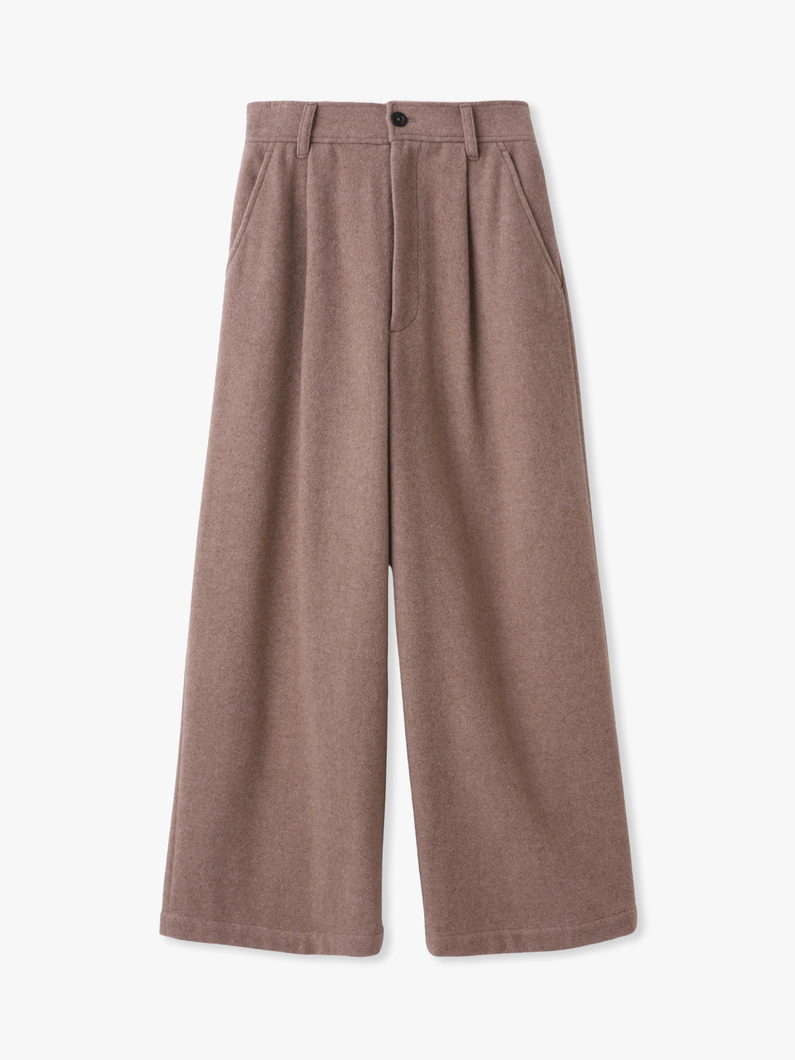 ウール ワイドパンツ（グレー/ベージュ） 詳細画像 beige 5