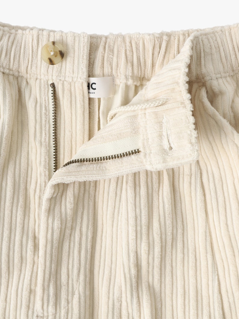 コーデュロイ タックパンツ 詳細画像 ivory 2