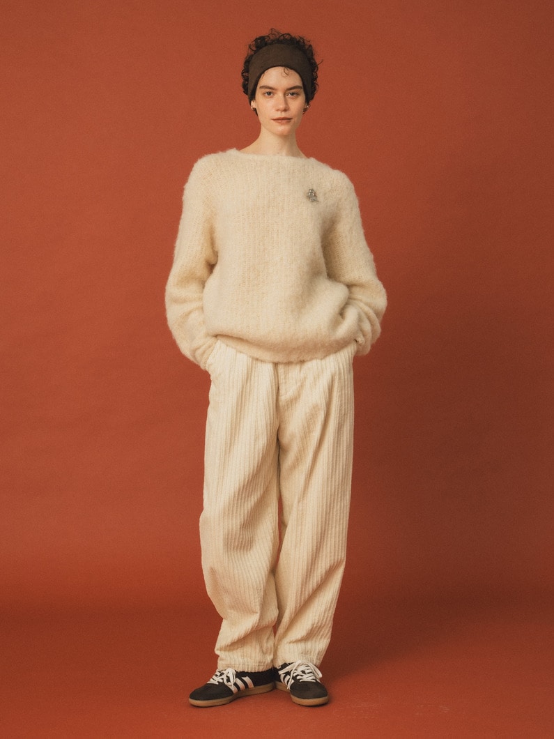 コーデュロイ タックパンツ 詳細画像 ivory 2