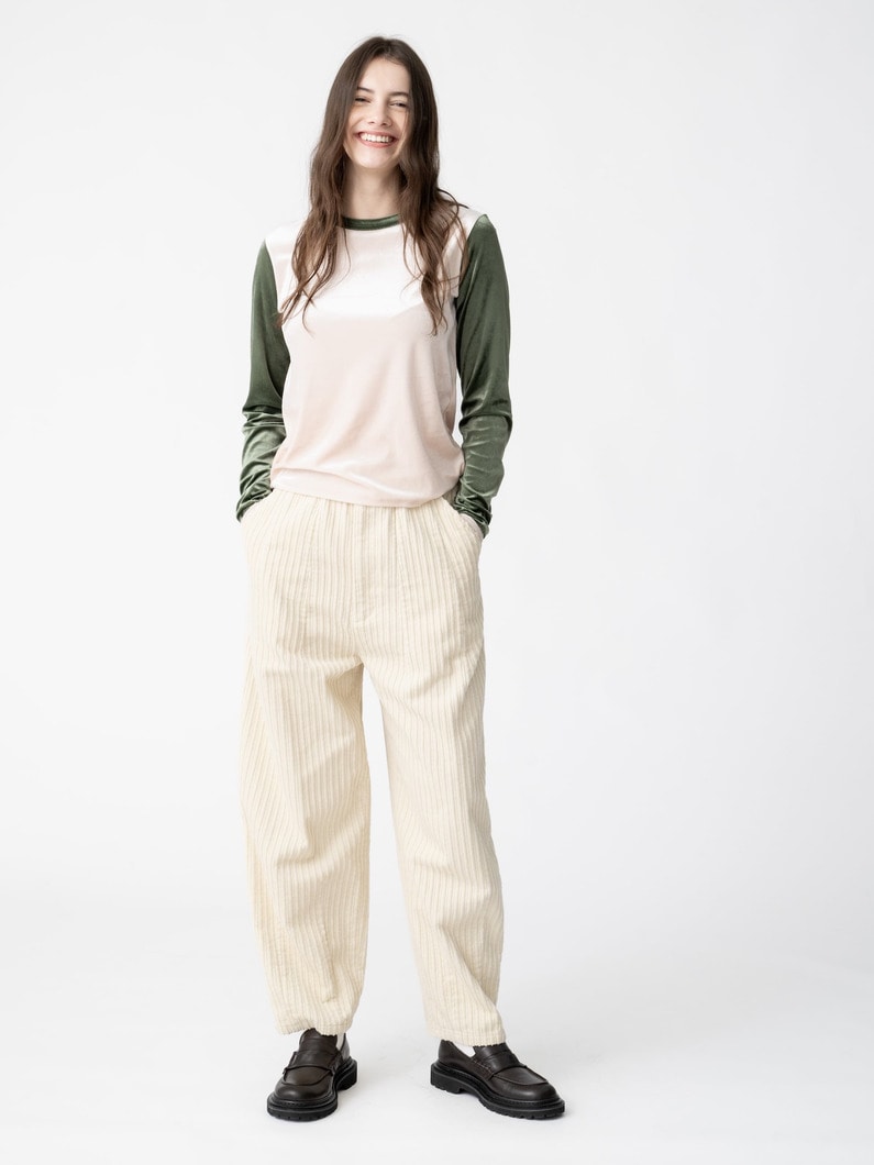 コーデュロイ タックパンツ 詳細画像 ivory 5