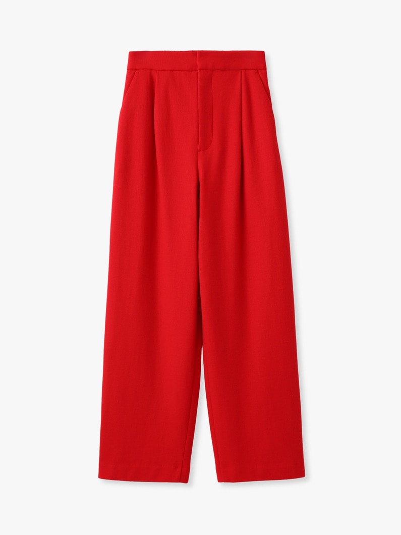 ウール タックパンツ（レッド/ネイビー) 詳細画像 red 5