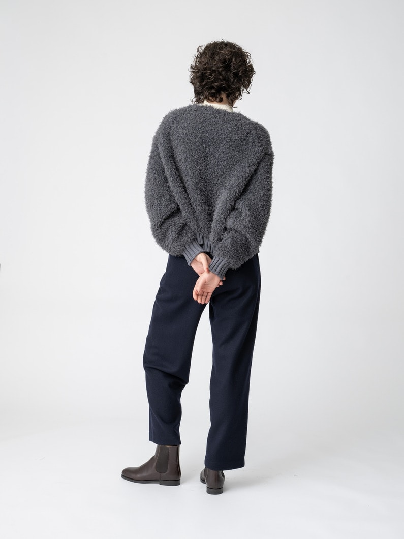 ウール タックパンツ（レッド/ネイビー) 詳細画像 navy 2