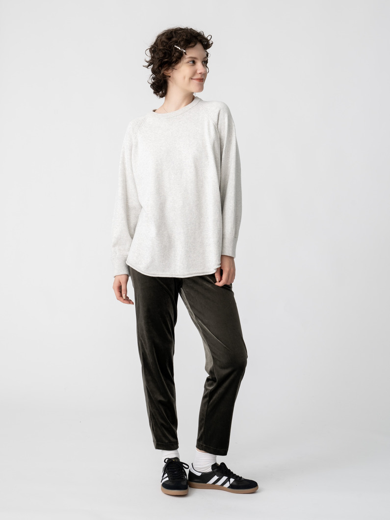 ベロア スリム イージーパンツ 詳細画像 khaki 3