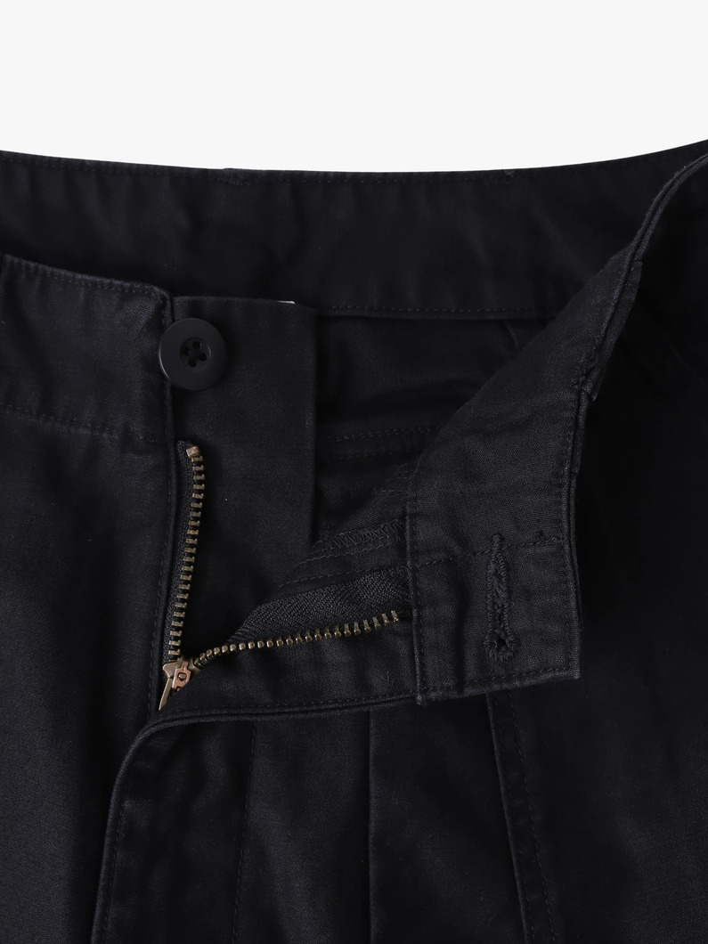 ワイド ミリタリー パンツ（ブラック/ホワイト） 詳細画像 black 2