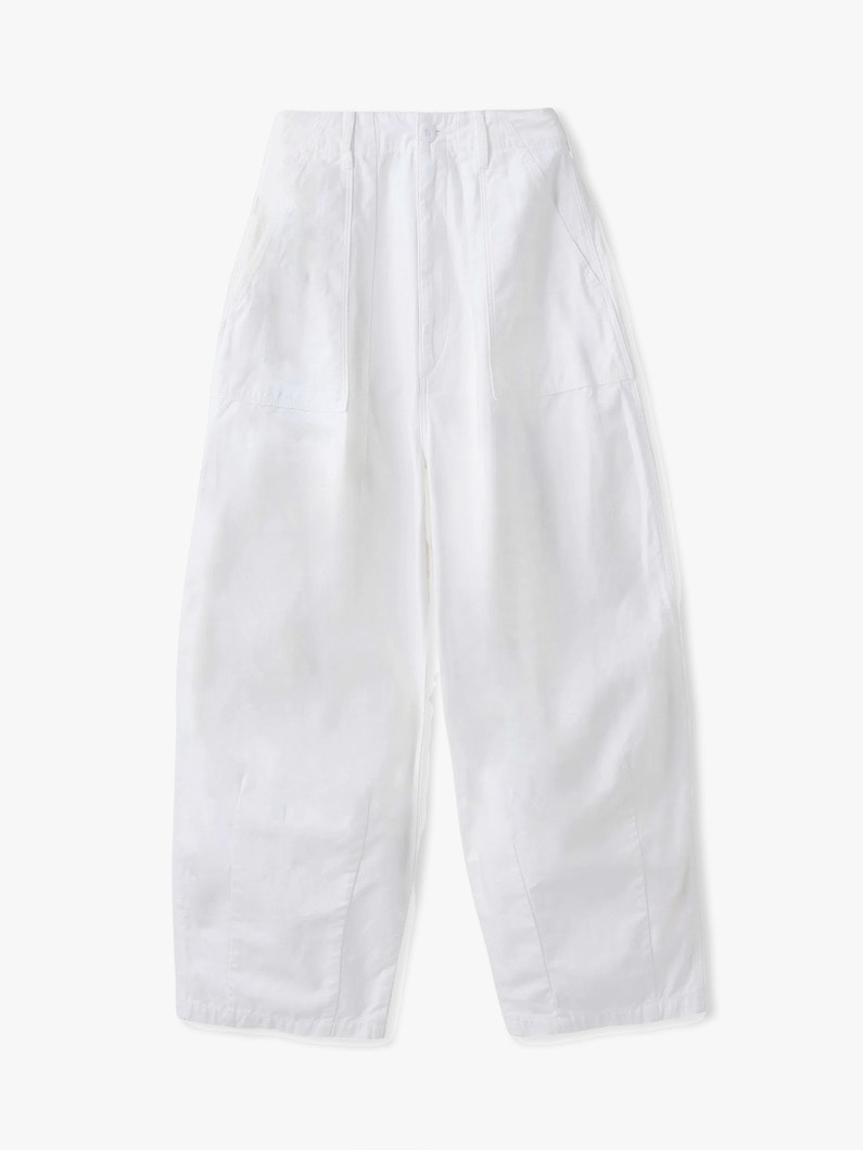 美品　Ron Herman ワイドミニタリーパンツ　RHC ワイド ミリタリー パンツ（ブラック/ホワイト）｜RHC(アール